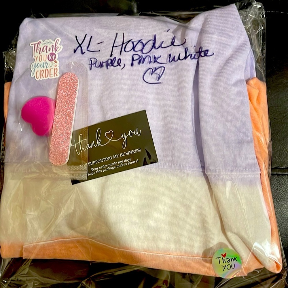 Purple Pink White Hoodie XL kangaroo pocket hoodie very 🥰 stylish, negotiable